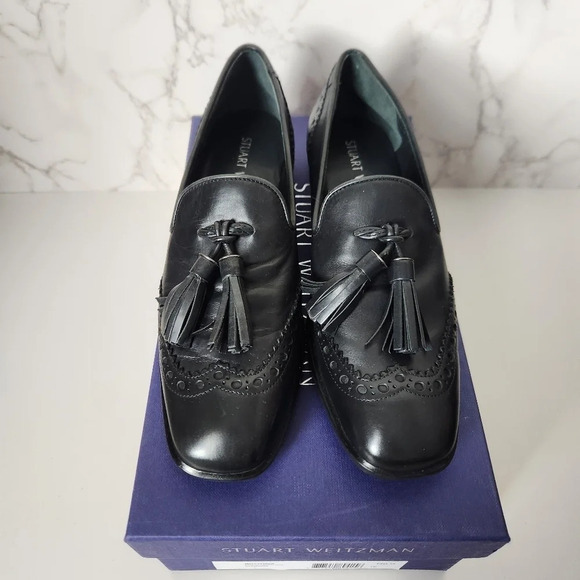 Stuart Weitzman | Boything Lava Brushed Calf Leather Loafers - Size 6 - Picture 1 of 15